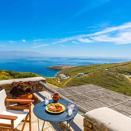 Cycladic Villa With Panoramic View Kythnos Exterior photo